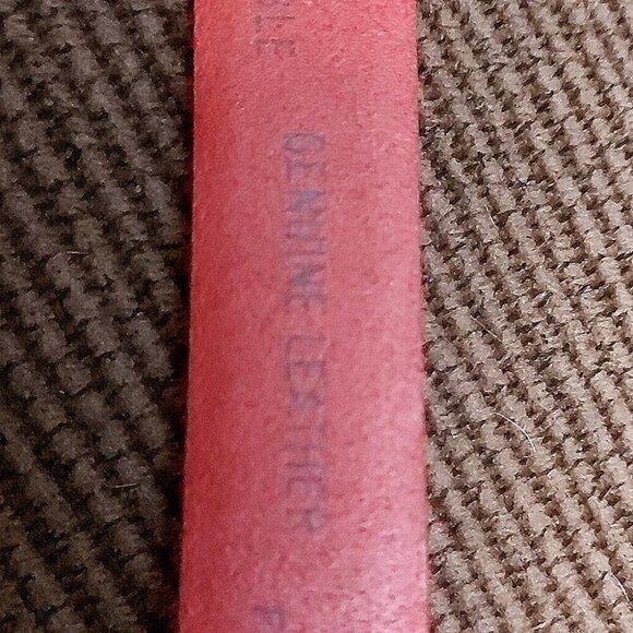 Boho Western Vintage Belt  Fabio Corti Red Leather & Brass Buckle - Picture 9 of 9